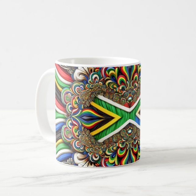 Mugg med sydafrikanska Färg design (Framsida vänster)