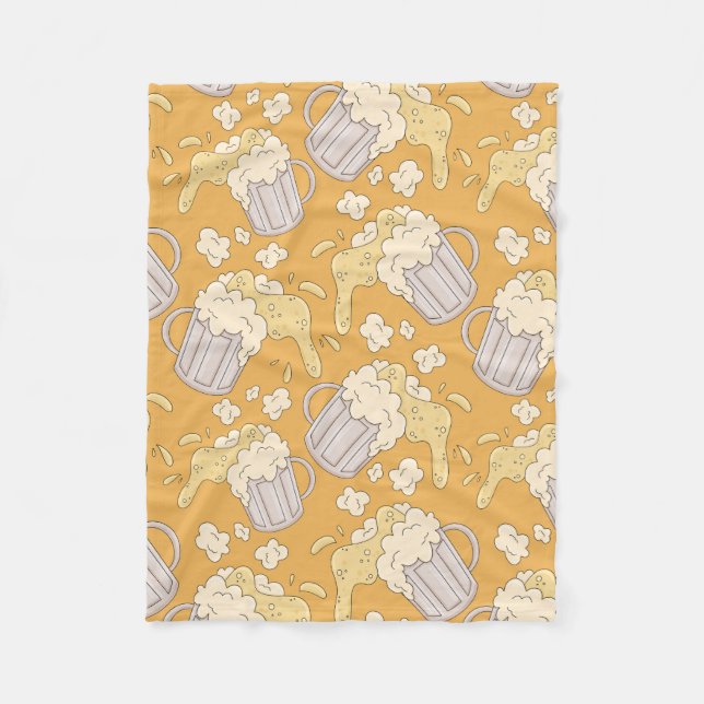 Mugg med tecknad utan öl mönster. Alcohol dr Fleecefilt (Framsidan)