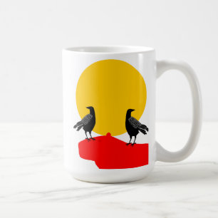 Mugg med Två Blackbird Sitta på en Capybara
