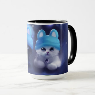 mugg med två katter på den