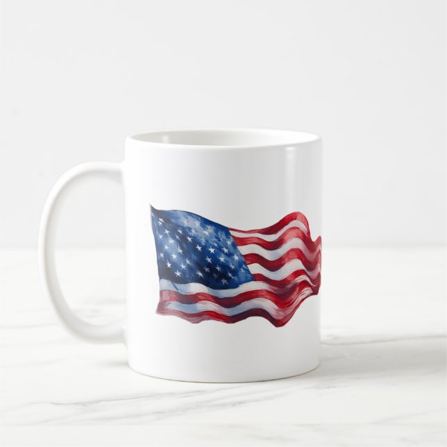 Mugg med USA flagga design (Vänster)