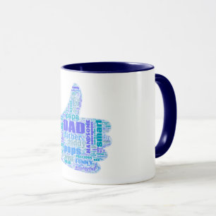 Mugg med utskrift i mitten - Ord Cloud