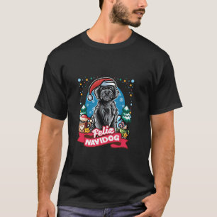 Mugg Merry för portugisiska Vatten Hund-Jultomten- T Shirt