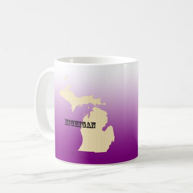 Mugg - Michigan State karta med stad (Framsida vänster)