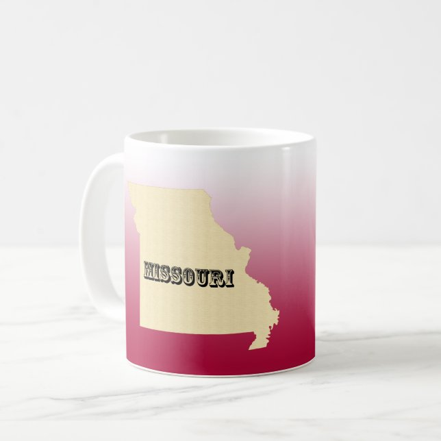 Mugg - Missouri State Karta med City (Framsida vänster)