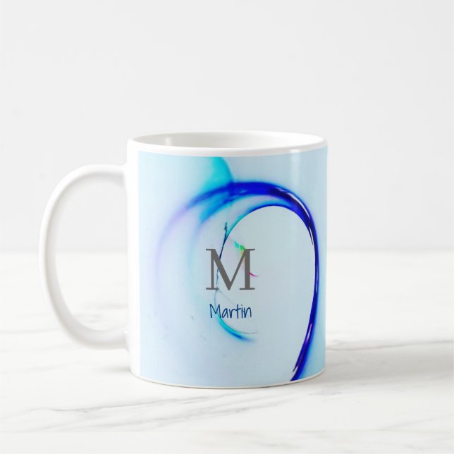 MUGG MONOGRAM OCEAN WAVE SURFA NAMN (Vänster)