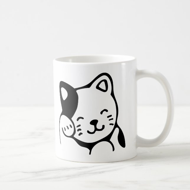 Mugg. MonogramCat. Kaffemugg (Höger)