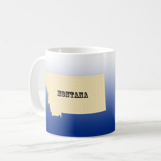 Mugg - Montana State Karta med City (Framsida vänster)