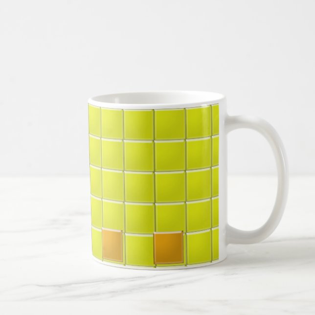 Mugg - Mosaic Squares i Gult (Höger)