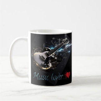 mugg Musikälskare svart gitarr