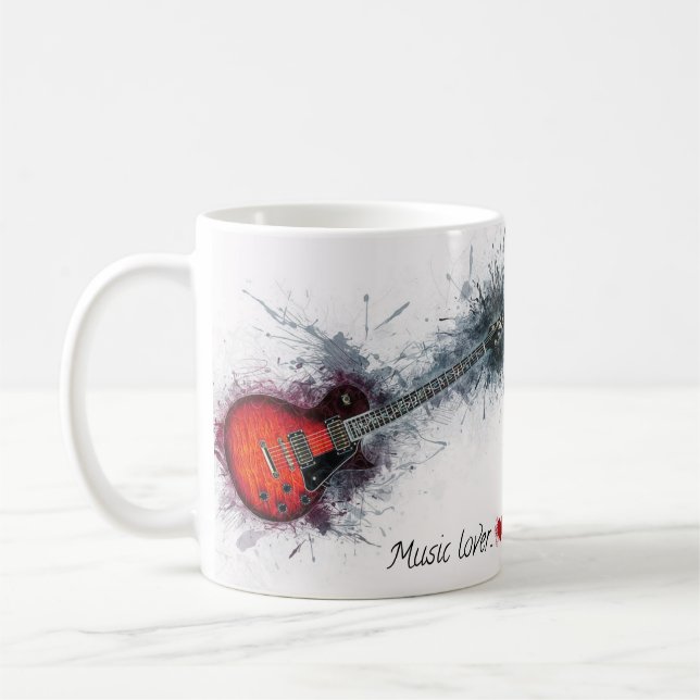 mugg Musikkärlek gitarr (Vänster)