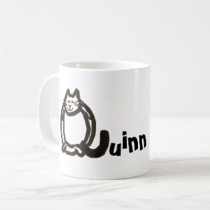 Mugg - Namn med första Kat Brev Q