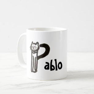 Mugg - Namn med ursprunglig Kat Brev P