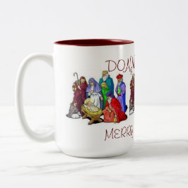 MUGG NATIVITY SCENE TRIAD PERSONLIG MERRY CHRIST