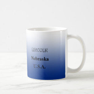 Mugg - Nebraska-staten Karta med staden
