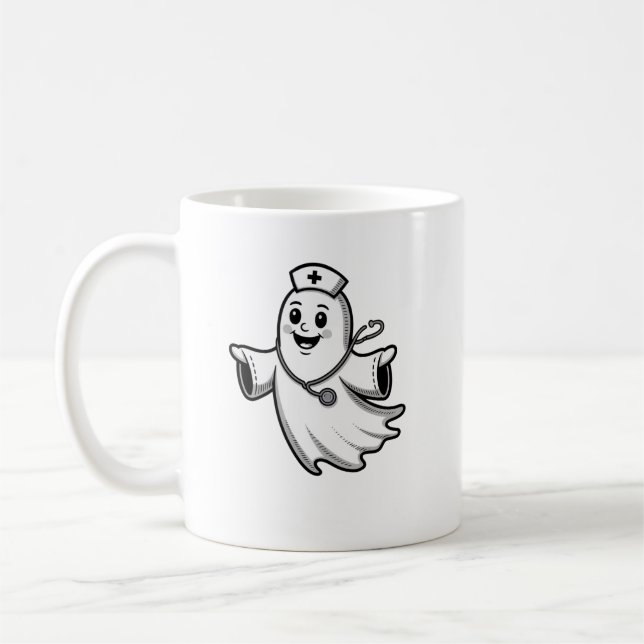 Mugg Nurse Halloween Roligt (Vänster)