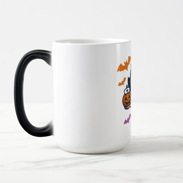 Mugg Nurse Halloween Roligt - Spooky Shift Magic (Vänster)