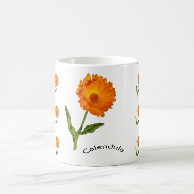Mugg - Orange Calendula Flower (Center)