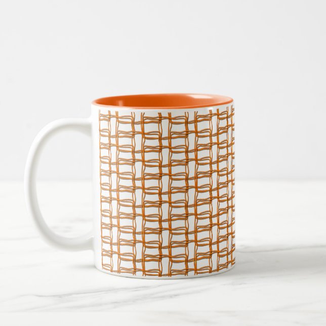 Mugg - orangen binder mönster (Vänster)