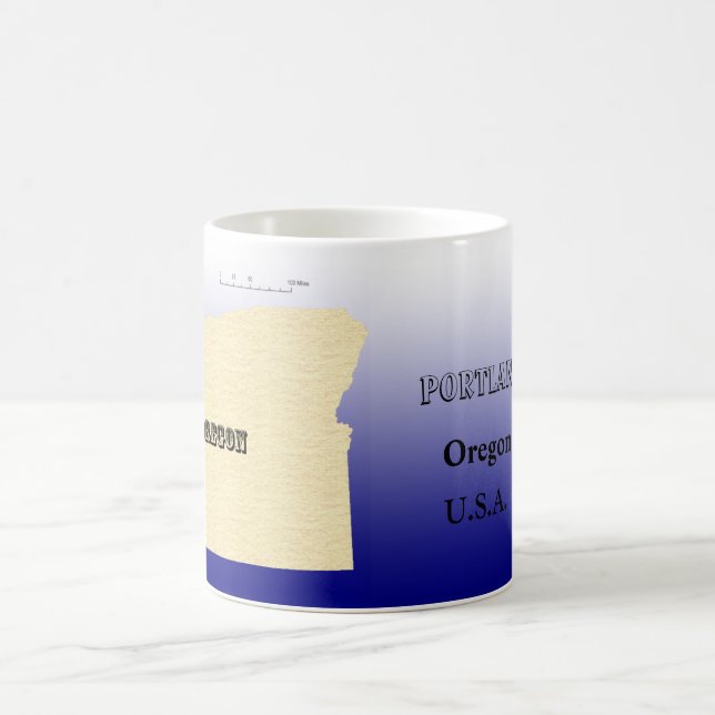 Mugg - Oregon Karta med staden (Center)