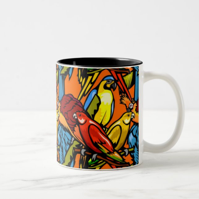 Mugg - papegojor (Höger)