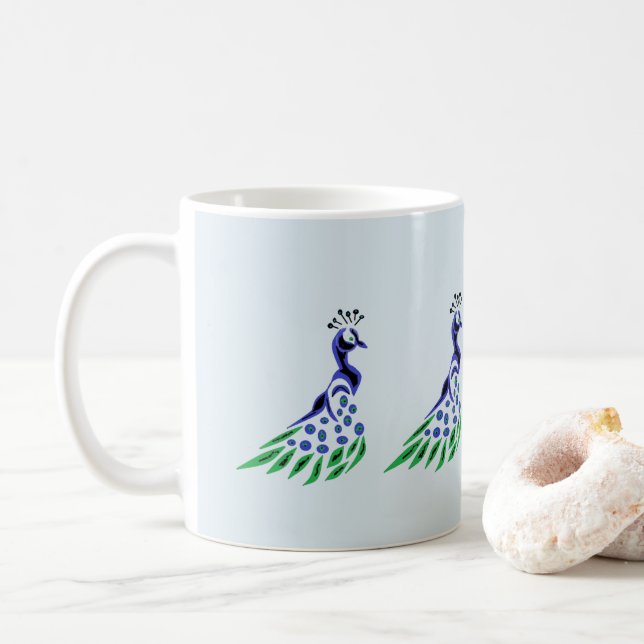 Mugg: Peacock Kaffemugg (Med munk)