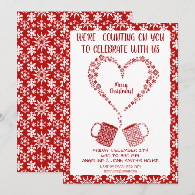 Mugg Personalize Inbjudningar (Fram/baksida)