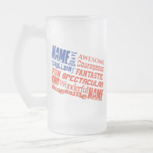 Mugg Personlig Namn Ord USA flagga