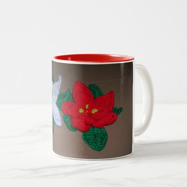 Mugg - Poinsettia Dekorationer (Framsida höger)