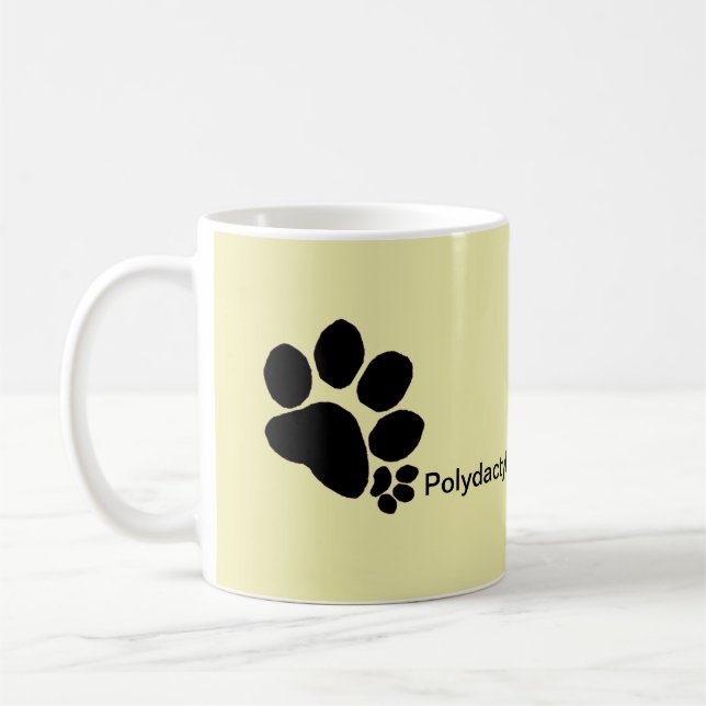 Mugg-Polydactyl tass avtryck (slät) Kaffemugg (Vänster)