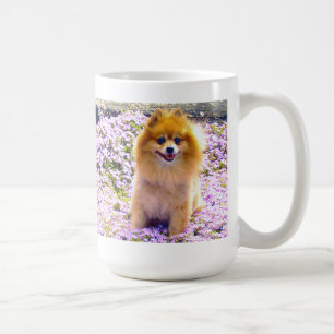 Mugg Pommern Marley med Mauve blommor