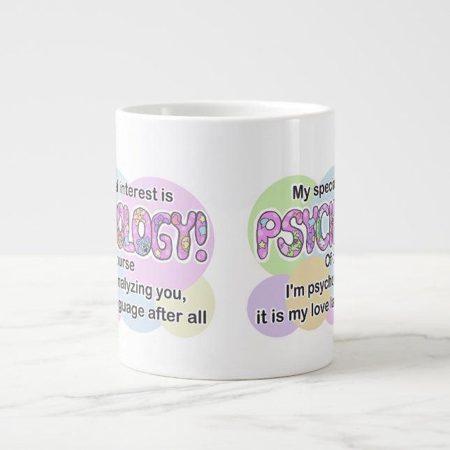 Mugg, Psykologi Kärleksspråk (ADHD, Autistisk) Jumbo Mugg (Framsidan)