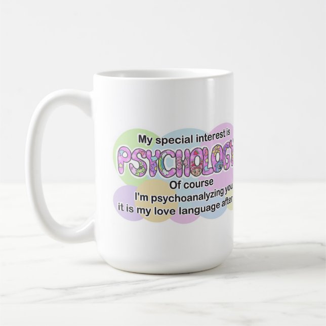 Mugg, Psykologi Kärleksspråk (ADHD, Autistisk) Kaffemugg (Vänster)