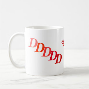 Mugg - Red Namn och Initial