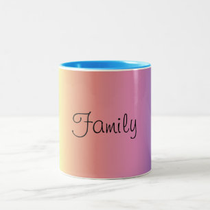 Mugg - Regnbåge Färg med familj