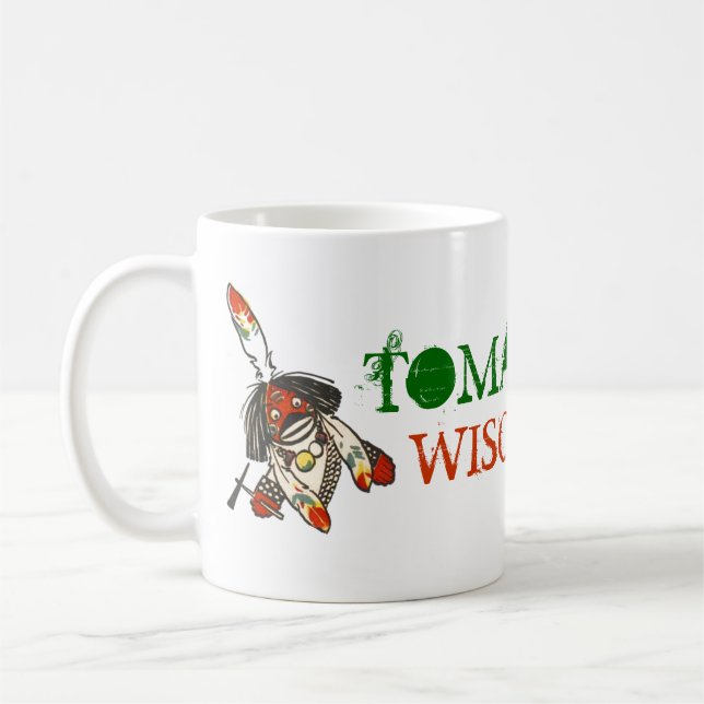 MUGG~ RESER WISCONSIN FÖR TURISMPROMOTOMAHAWKEN KAFFEMUGG (Vänster)