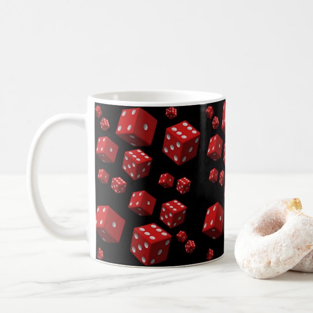 mugg röd tärna (Med munk)