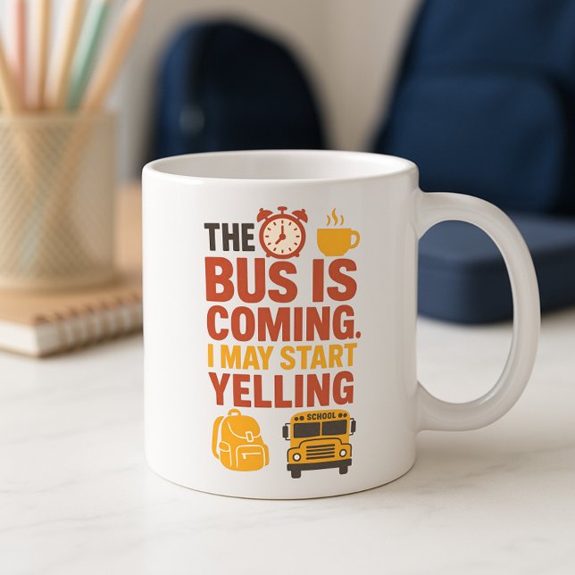 Mugg, Roligt, förälder Buss och Yelling Kaffemugg (Skapare uppladdad)