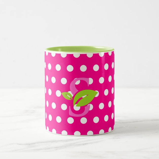 Mugg Rosa Polka-punktens logotyp (Center)