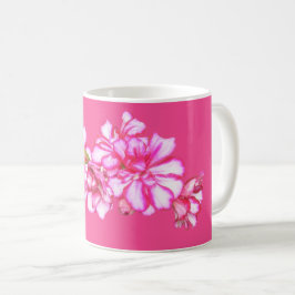 Mugg - Rosa strippade Geranium