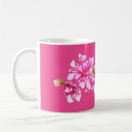 Mugg - Rosa strippade Geranium