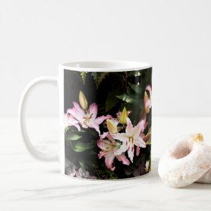 MUGG-rosa/vitt lögn på Longwood Kaffemugg