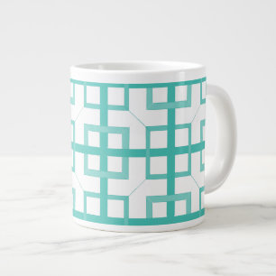 Mugg - Sammanvävda Aqua Squares Jumbo Mugg