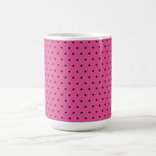 Mugg/Shock rosa & Black Polka dots Kaffemugg