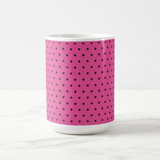 Mugg/Shock rosa & Black Polka dots Kaffemugg (Center)