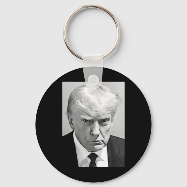 Mugg Shot - Donald Trump Mugg Shot Nyckelring (Framsida)
