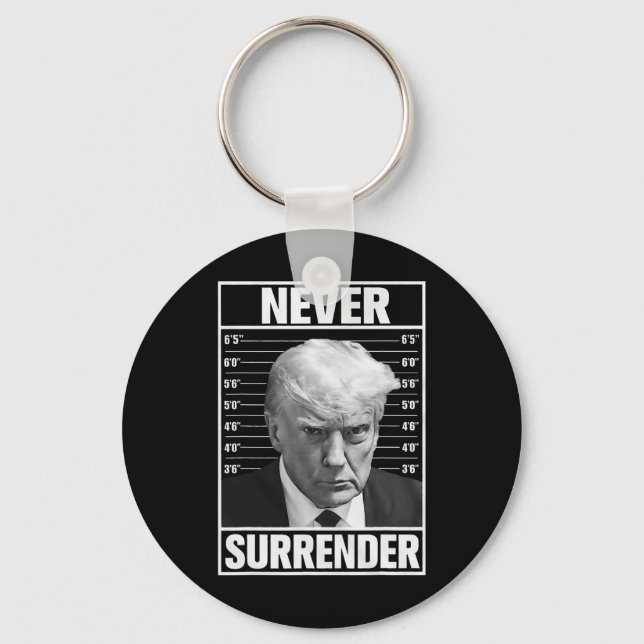 Mugg Shot - Donald Trump Mugg Shot - Överlämnar al Nyckelring (Framsida)