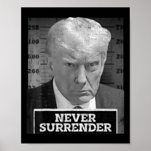 Mugg Shot - Donald Trump Mugg Shot - Överlämnar al Poster