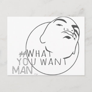 Mugg Shot Hashtag Yo Man What you want Vykort