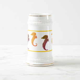 Mugg - Sjöhästar i Brown och Orange